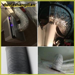 [Duola] 100-150mm Long Flange Duct Fan Hose Connector Air Ventilation Adapter for Kitchen Hood Ventilator Pipe Connecting Exhaust Outlet