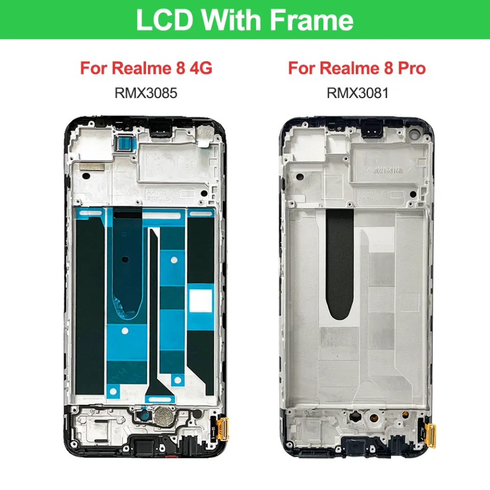 6.4 Original For Realme 8 Pro LCD Display Screen With Frame For