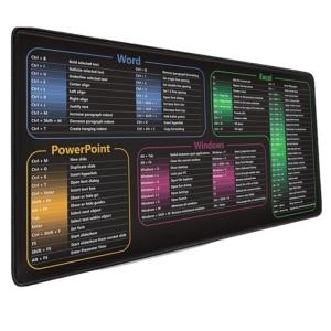 Desk Pad with Excels Word Function Key Providing Spacious and Waterproof Surfaces for Office and Gaming