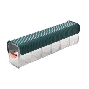 【SKIT SG】Portable Socks Underwear Wall Mounted Drawer Wardrobe Organizer Storage Box Self-Adhesive Acrylic Plastic Divider 6-Cells Anti Dust Box Transparent Sorting Box for Clothes Lingerie Ties Data Cable Tool Underwear Socks