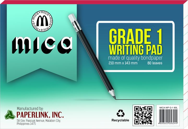 GRADE 1-WRITING PAPER MICA 1 Pad | Lazada PH