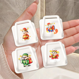 Set 4 Móc Treo Miếng Rửa Chén Màu Trắng Móc Dán Tường Treo Đồ Chữ A Để Vung Thớt Dụng Cụ Bếp