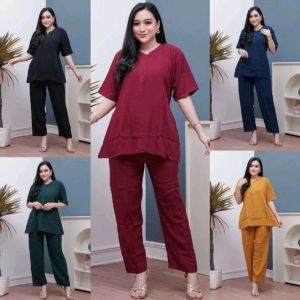 setelan baju dan celana wanita jumbo & standart / Setelan Arabian/ Terkini / Setelan Daster Arab