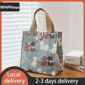 [COD] WHPHous Ship within 24 hours Fashion New Large Capacity Goes Out To Medium Bento Lunch Box Bag Handbag