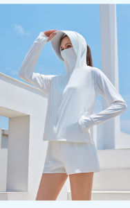 Cloak Sunscreen Jacket For Men and Women with Hoodie UV-Proof Quick Dry Long Sleeve Sun Protection