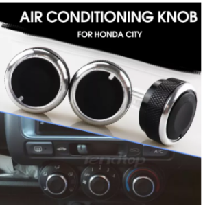 Aluminum Alloy 3Pcs Heat Control Knob Car Air Conditioning Knob for Honda City 2008 2009 2010 2011 2012 2013 2014 AC Knob