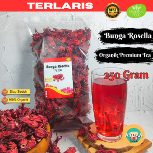 BUNGA TEH ROSELLA MERAH KERING 250 GRAM PREMIUM ORGANIK ALAMI