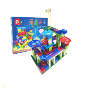 84/156/234 Pcs Building Blocks Marble Race Run Block Maze Balls Track Slide Plastic Funnel Slide DIY Assembly Brick Toys