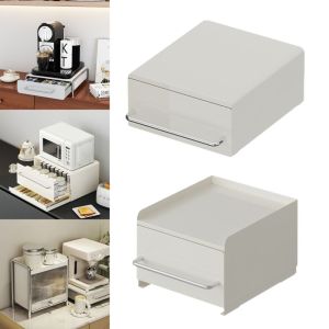 YANGS Drawer Type Storage Box Metal Material Stackable Design Storage Shelf Entrance Table Countertop Organize Shelf