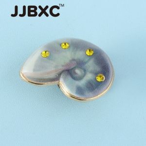 Khóa thắt lưng kim loại và phụ kiện giày với vòng cổ ngọc trai và vỏ sò. Thêm phong cách cho đôi giày của bạn.