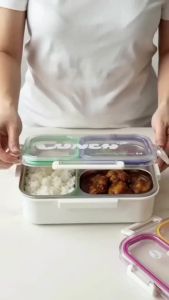 Leak-Proof 304 Stainless Steel Lunch 750ml MODOFO Microwaveable Oven Safe Lunch Bento