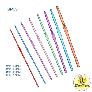 MaxPlus Multicolor Aluminum Crochet Hooks Knitting Needles Craft Yarn Length 15cm Width 2mm-6mm