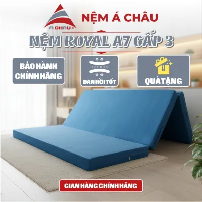 Nệm Foam Royal A7 Á Châu độ dày 5/9cm - Nệm Foam Đàn Hồi - Áo Nệm Vải Gấm