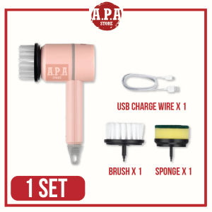 APA Multifunction Electric Cleaning Magic Brush Sponge USB Rechargeable Scrubber Kitchen Glass Shoe Brush Berus 清洁刷子