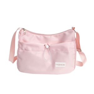 JIYAN2866 Nylon Womens Shoulder Bag Solid Color Large Capacity Handbag Crossbody Bag
