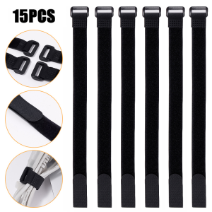 Reusable Velcro Cable Ties Adjustable Multipurpose Fastening Cable Straps Hook and Loop Cord Ties Wrap for Cord Management