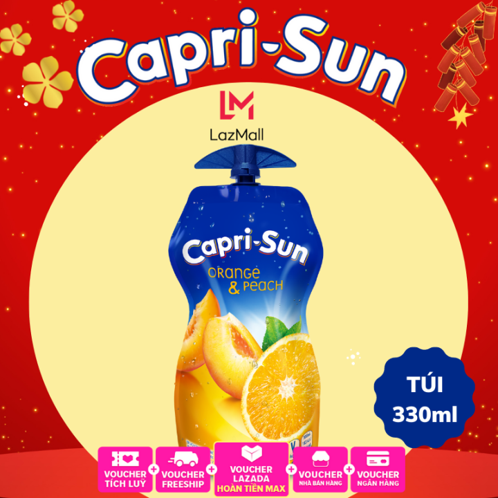 Nước trái cây Capri-Sun vị Cam & Đào 330ml