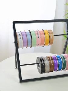 LL (45Meter) 2.5CM Satin Lace Ribbon Just For You Wrapping Paper Bouquet Hadiah Kahwin Birthday Hantran Reben Printed Gift Flower Wedding Birthday Decoration 门礼物 缎面蕾丝