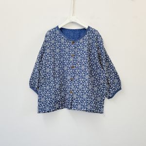 เสื้อสาลู เสื้อผ้าสาลู เสื้อเชิ๊ตผ้าสาลู แขนสามส่วน ไซส์ใหญ่ ผ้าสาลูทอสองชั้นกัดขึ้นลาย ผ้านุ่มมาก