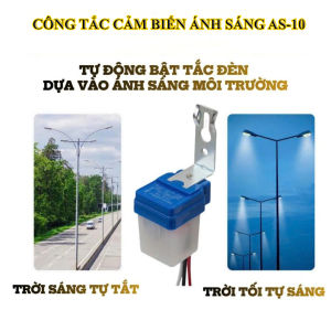 Công Tắc Tự Động Bật Tắt Đèn AS-10 – Cảm Biến Ánh Sáng Ngoài Trời Tự Tắt Khi Trời Sáng Tự Sáng Khi Trời Tối