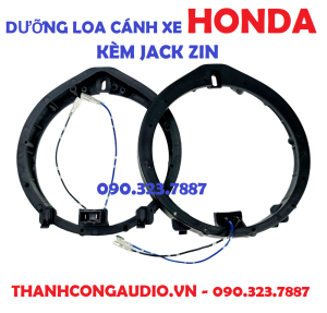 1 căp Dưỡng loa cánh Honda kèm giắc zin - Đế đệm loa Honda 6.5 icnh - 16cm (loại 1  viền dày).