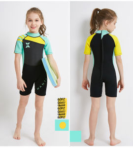 🇲🇾STOK KL (2.5MM) SET Thicker Warm Thermal Swimwear Boy Girl Diving Suit Swimming Youth Kids Surfing Wetsuit小孩潜水衣