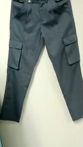 6 รายได้ กางเกงคาร์โก้ กระเป๋าสีเทาเคอรี่ การผลิตงานเกรด A มีซิบหน้า ยางยืด ไซส์เอว 24-48 ชายและหญิง