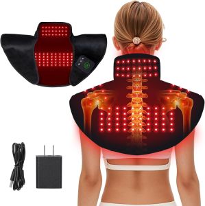 Red Light Therapy for Neck Shoulder Pain ReliefInfrared Light Therapy    3 Massage and TimerWearable 660nm&850nm Red Light Therapy Wrap Pads for Home Office