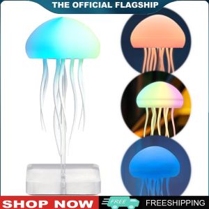 Multicolor Jellyfish LED Fairy Lights with Base Cute Jellyfish Desk Lamp for Home Decor and Night Light