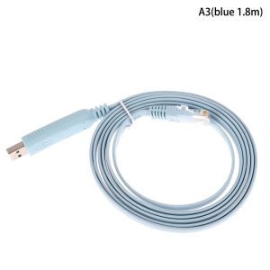 ZEEMIN  สายเคเบิลอะแดปเตอร์คอนโซล CAT5แบบอนุกรมสำหรับเราเตอร์ของซิสโก้เพื่อ RJ45 1ชิ้นสีฟ้า1.8เมตรเพื่อ RS232ต่อกับ USB เพื่อ RJ45