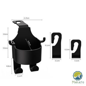 Makayo ตะขอแขวนหลังรถ สีดำ ตะขออเนกประสงค์ในรถ Car Hook