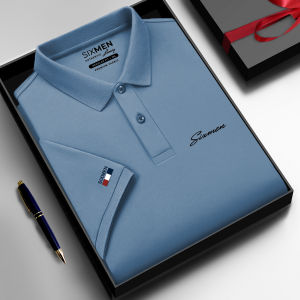 Áo polo nam cao cấp có cổ SIXMEN - Tặng Kèm Hộp Quà Xịn - PRIMEI Áo polo đen vải cá sấu cotton CVC thoáng mát thanh lịch