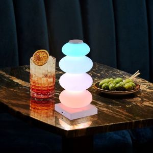 SXH Creative DIY Colorful Romantic Mood Table Lamp Bedroom Decoration Wireless Phone Charging Bedside Night Light