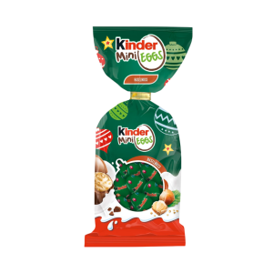 Kinder mini eggs Hazelnut น้ำหนัก 85 กรัม มีประมาณ 15 ลูก สินค้าจากเยอรมัน BBF.29/12/26