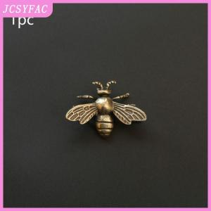 JCSYFAC  Vintage Brass 1pc 2pcs Mini Bee Collectible Figurines - Handmade Antique Desk Decorations - Ideal Gift For Home Office Collector
