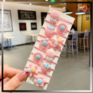 Ikat karet Rambut Anak 10pcs Cute Cartoon Set Kids Hair Rubber Band JCIK79