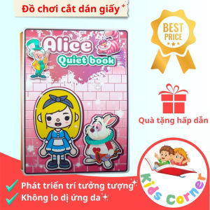 Ngôi nhà búp bê giấy Alice Quiet Book học liệu bóc dán Toca Boca dễ thương h27