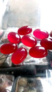 GIOK MERAH UKURAN LIONTIN GIOK BURMA DINGIN