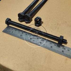 BAUT MUR BAJA M10 X 150 FULL DRAT PANJANG 15CM KUNCI 17 15 CM BAUD HTB GRADE 8.8 HITAM M10X150 10X150 10 X 150 DIAMETER DRAT 10MM PITCH DRAT 1.5