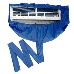 Professional Air Conditioner Cleaning Cover with Drain Outlet Waterproof Dust Clean Protector Bag Cover