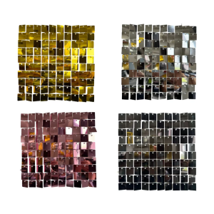 Sparkling Reflective Party Wall Tiles 24Pieces Dynamic Fluttering Panels For Stage Decorations And Photo Booth Backgrounds