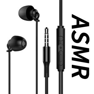 DISOUR หูฟังเอียร์บัดรุ่น ASMR3.5มม. AUX/ Type-C【ดิจิตอลชิปเบสหนักไฮไฟซิลิโคนนุ่มหูฟังแบบมีสายหูฟังชนิดใส่ในหูพร้อมไมโครโฟนตัดเสียงรบกวนสำหรับชุดหูฟังแบบซ่อน Samsung/Xiaomi/แอนดรอยด์