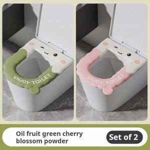 Cute Toilet Seat Protector Soft Touch Warm Comfortable Easy Fit Universal Size Enjoy Toilet