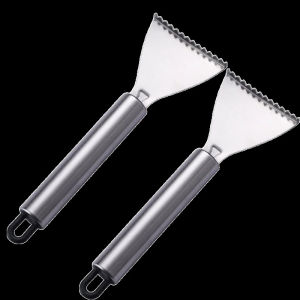 HFH Stainless Steel Fish Scaler Efficient Fish Scale Remover Rustproof Kitchen Utensil Easy Clean