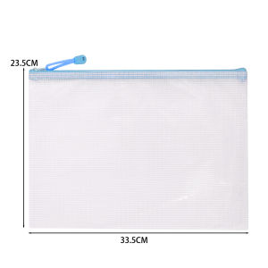 กระเป๋างานปักครอสติชกระเป๋าใส่เอกสารตัวต่อจิกซอว์และจัดเรียงแบบมีซิปตาข่ายจัดระเบียบและจัดเก็บจดหมายขนาด A4เครื่องใช้สำนักงาน