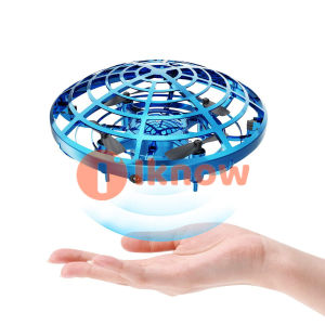 I know DEERC Mini 360°Rotating Smart Auto Sensing Hovering UFO Flying Toy Drones Hand Gesture Control Motion Sensor Helicopter With LED Light USB Charge Flying Ball Toys for Boys and Girls