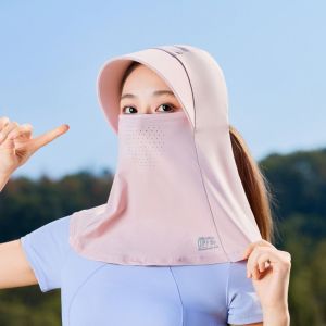 THANKSKY khẩu trang kín mặt khau trang vải nữ khẩu trang chống uv Chống tia UV Che mặt chống nắng Màu trơn Chống bụi Mạng Che Mặt chống tia UV Mùa hè Mũ Lưỡi Trai Mặt nạ lụa băng