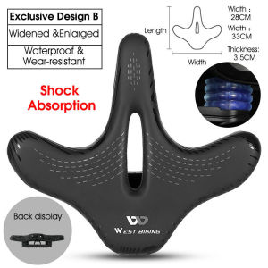 WEST BIKING Bike Saddle Seat Comfortable Wide Cushion Cycling Saddle Seat For MTB Outdoors Sports Bike Accessories