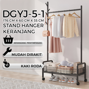 Rak Baju Gantungan Gawang DGYJ-5 Baju Besi Stand Hanger Jemuran Baju HOME INTERIOR88