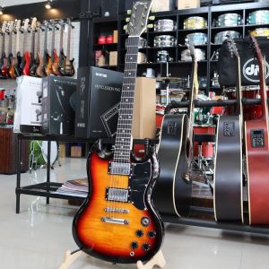 Siam muisc กีตาร์ไฟฟ้า ทรง SG เล่นง่าย คอเล็ก แถมฟรี ปิ๊ก4อัน/ประแจ/คู่มือ/สายแจ็ค/กระเป๋า